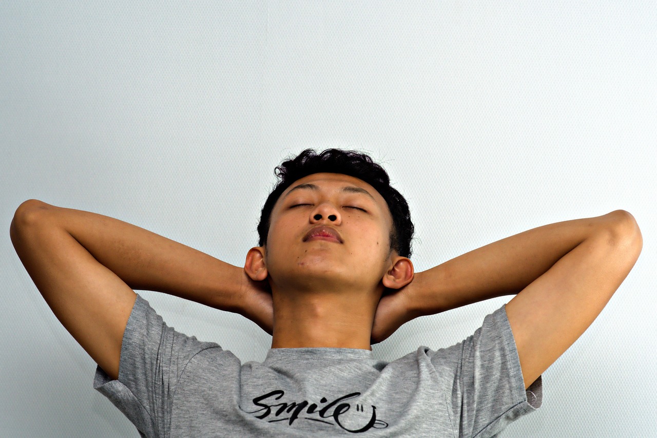 man, relax, rest, young man, nap