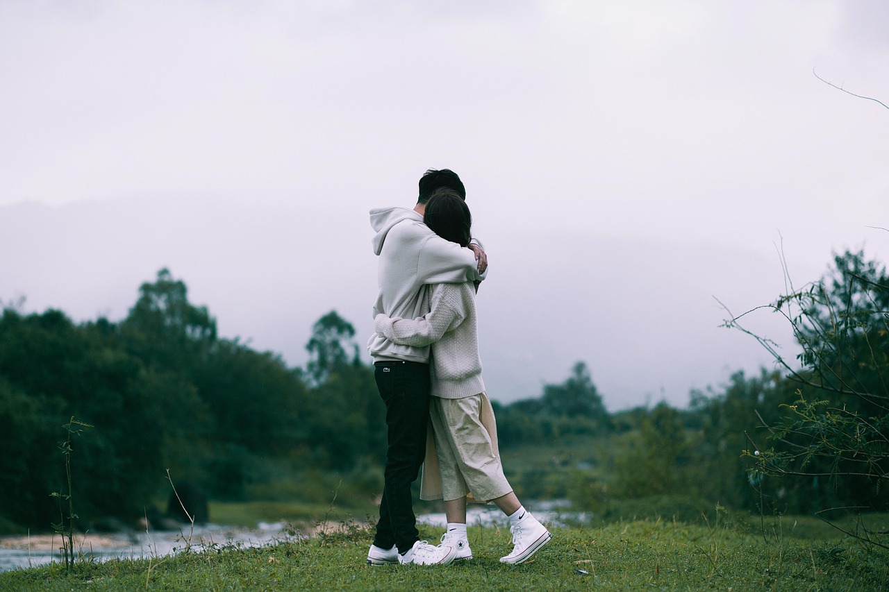 couple, river, hug, trees, man, woman, romantic, love, nature, couple, hug, hug, hug, hug, hug, love, love